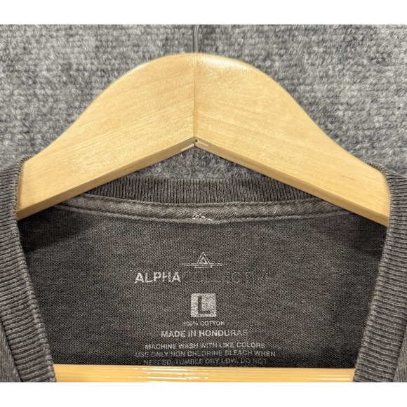 Vintage Alpha Mens T Shirt Large Black Racing Car Graphic‎ The Storm Y2K - Picture 3 of 6